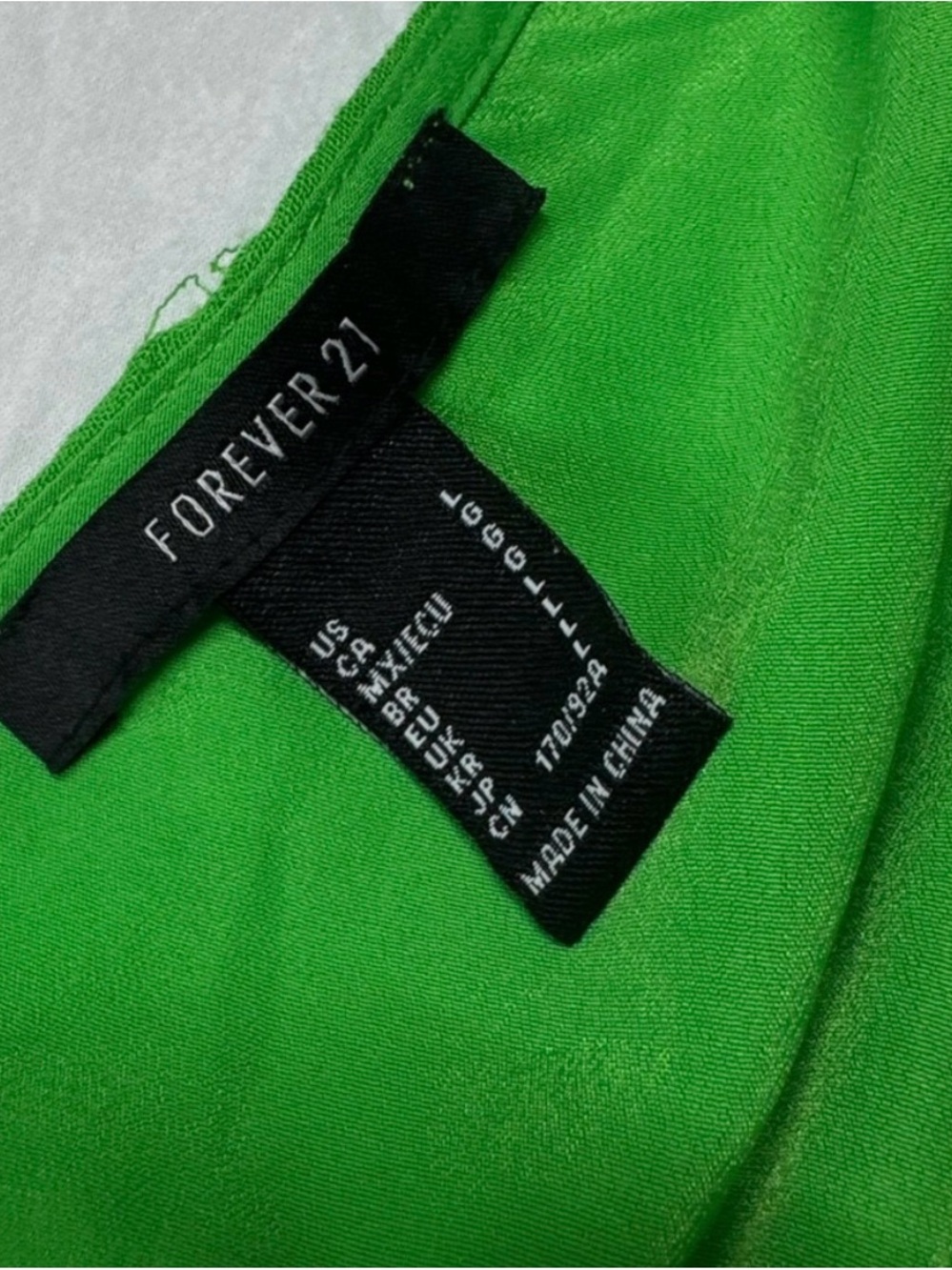 NWOT - FOREVER 21 Romper Bright Green | Large | V-Neck | Summer Beach Boho Neon - Picture 3 of 10